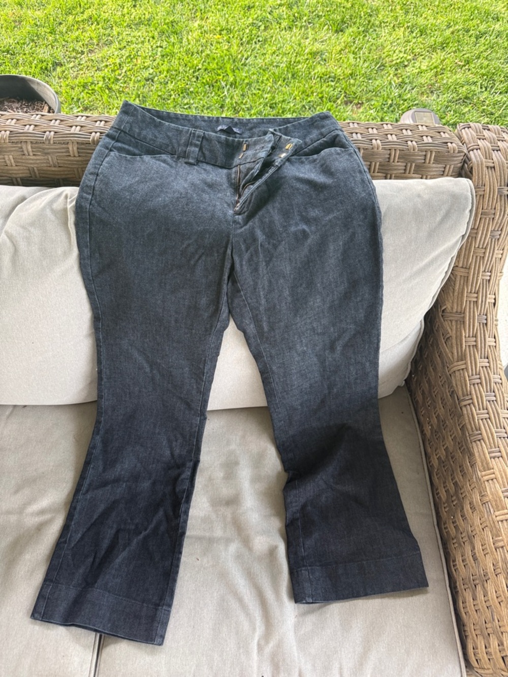 GAP Black Straight-Leg Denim Pants
